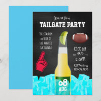 Chalkboard Football Tailgate Party Invitation