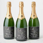 Chalkboard Forever and Always Sparkling Wine Label<br><div class="desc">These elegant Chalkboard Forever and Always wine/sparkling wine labels are perfect for any wedding or occasion. Add your own text and date. Be sure to check out our matching items sold here: https://www.zazzle.com/store/heritagematters/products?cg=196096880826036891</div>