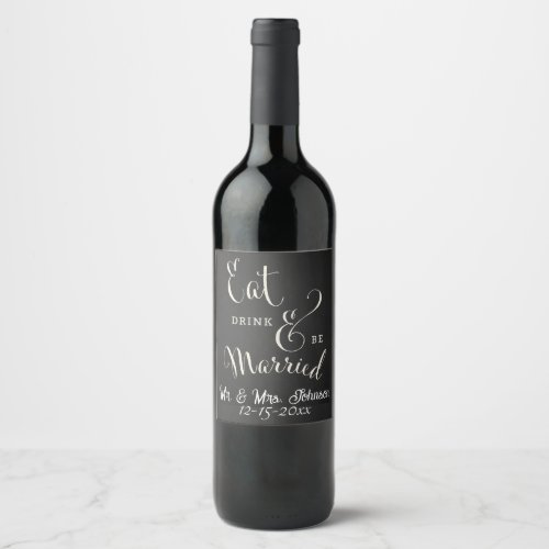 Chalkboard Forever and Always Wine Labels