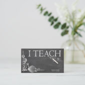 Chalkboard Formal 'I Teach' Business Card (Standing Front)