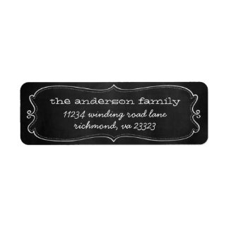 Chalkboard Frame Return Address Label