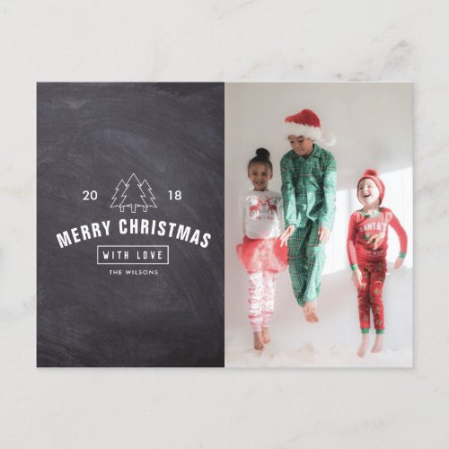 Chalkboard Fun Kids Christmas Holiday Photo Card