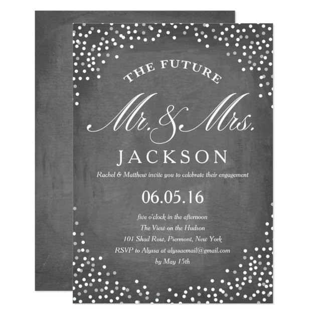 Chalkboard Future | Engagement Party Invitation