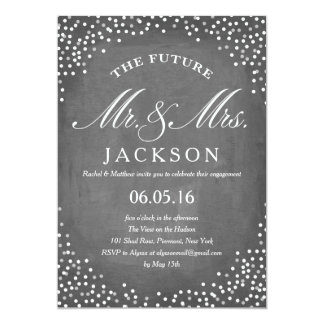 Chalkboard Future | Engagement Party Card