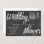 Chalkboard Gay Wedding Shower Invitation (Front/Back)