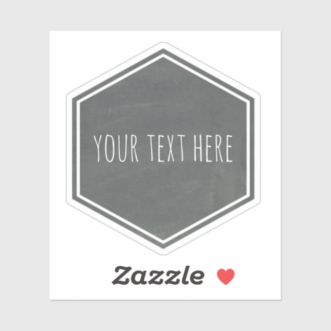 Chalkboard Geometric Label Sticker (Sheet)