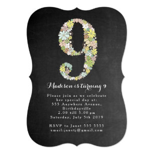 9th Birthday Party Invitations Koran Sticken Co