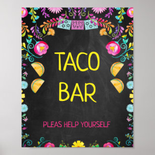 Chalkboard Girls Taco Twosday 2nd Birthday Sign