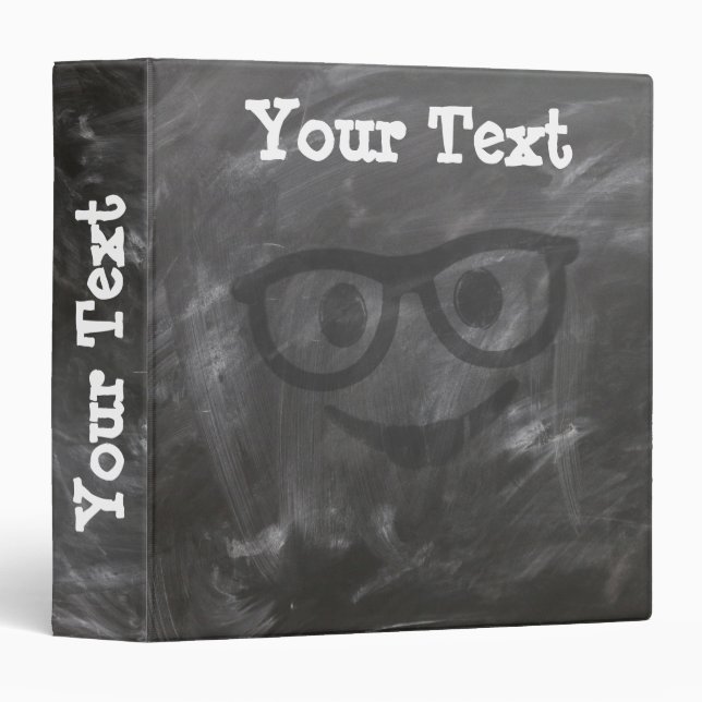 Chalkboard Glasses Binder (Front/Spine)