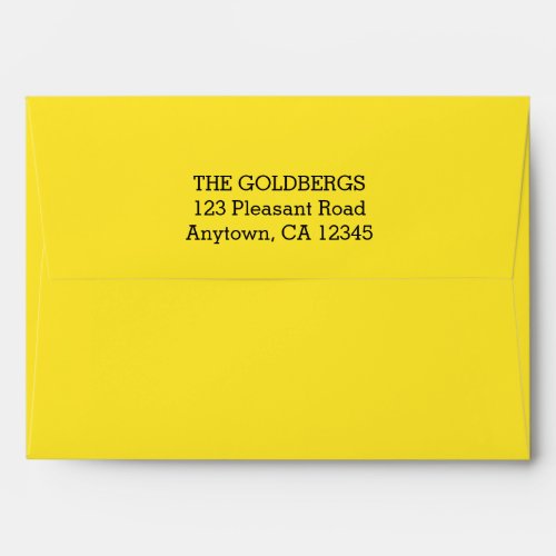Chalkboard Gold Personalized Envelope
