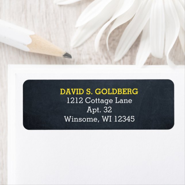 Chalkboard Gold Personalized Label (Insitu)