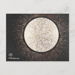 Chalkboard Gold Star Christmas Holiday Postcard