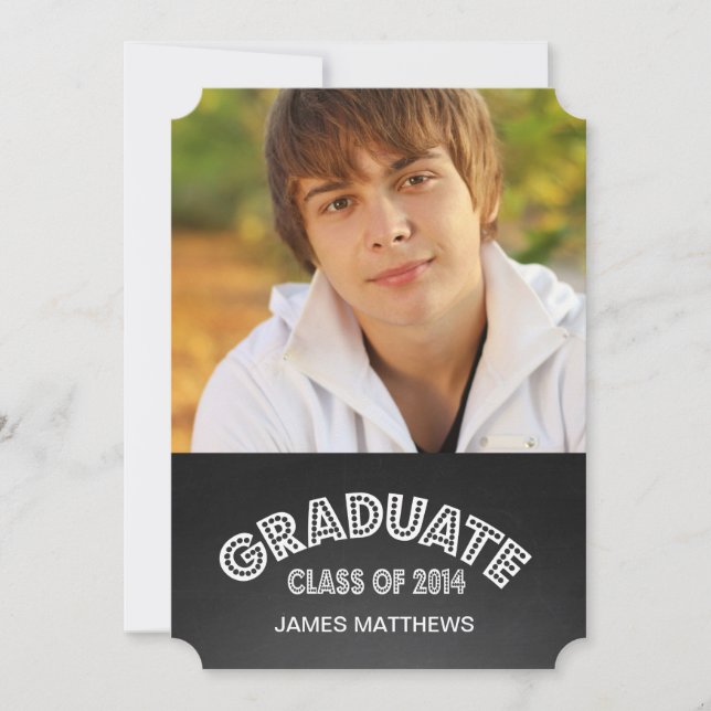 CHALKBOARD GRAD | GRADUATION PARTY INVITATION (Front)
