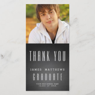CHALKBOARD GRAD | GRADUATION THANK YOU PHOTO CARD