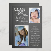 Chalkboard Graduate Photo Invitation (Front/Back)