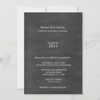 Chalkboard Graduation Invitations