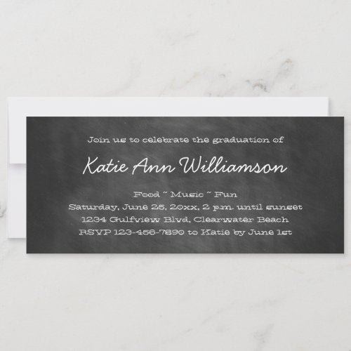 Chalkboard Graduation Party Invitations