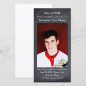 Chalkboard Graduation Photo Card (Front/Back)