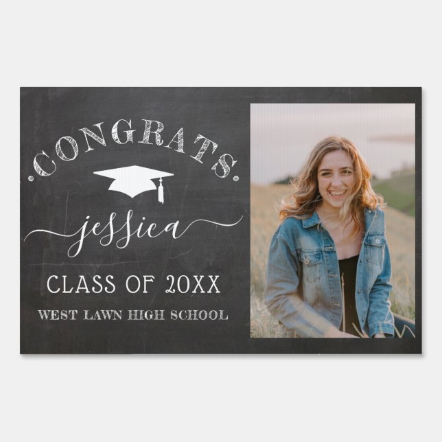 Chalkboard Graduation Yard Sign (Front)