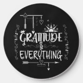 Chalkboard Gratitude is Everything Wireless Charger (Front)
