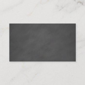 Chalkboard Gray Background Grey Chalk Board Black Business Card by SilverSpiral at Zazzle