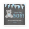 Chalkboard Gray Teddy Bear Boy Baby Shower