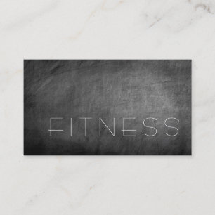 Chalkboard Gray Trainer Fitness Business Card