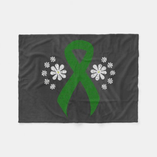 Chalkboard Green Awareness Ribbon Fleece Blanket