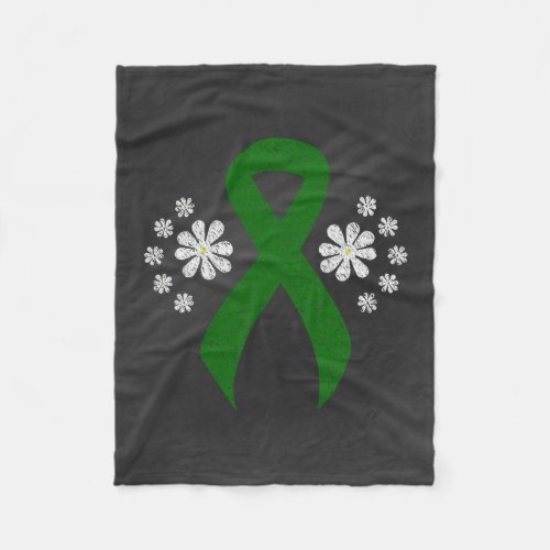 Chalkboard Green Awareness Ribbon Fleece Blanket