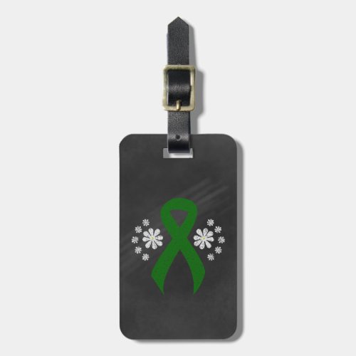 Chalkboard Green Awareness Ribbon Luggage Tag