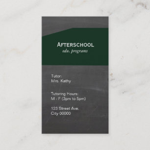 Chalkboard Green Panel Business Card