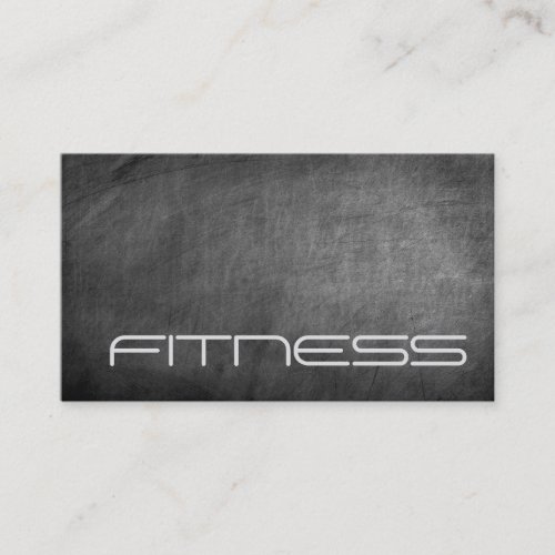 Chalkboard Grey Fitness Sport Business Card