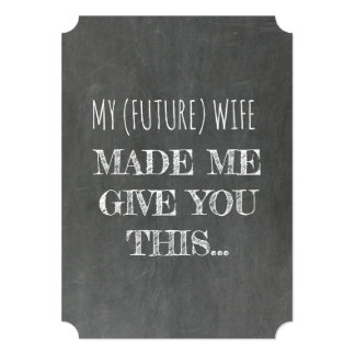 Chalkboard | GROOMSMAN | BEST MAN Funny Proposal Card