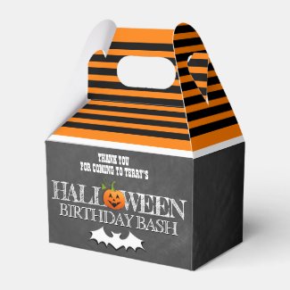 Chalkboard Halloween Birthday Party Favor Box