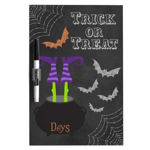 Chalkboard Halloween Countdown Dry Erase Board