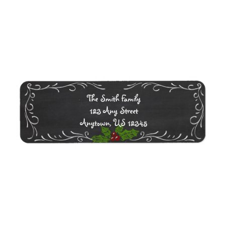 Chalkboard Happy Holidays Label