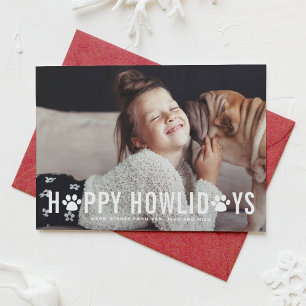 Chalkboard Happy Howlidays Typography Pet Holiday