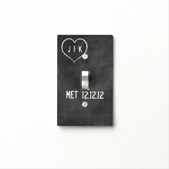 Chalkboard Heart Light Switch Cover (In Situ)