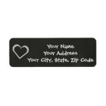 Chalkboard Heart Wedding Address Label at Zazzle