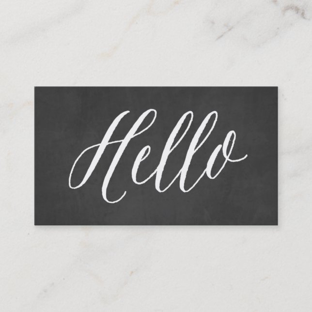 Chalkboard Hello | Business Cards (Front)