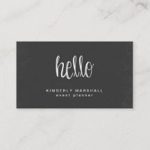 Chalkboard Hello Business Cards / Mint