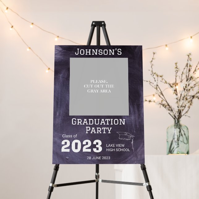 Chalkboard High School Graduation Party Photo prop Foam Board (In Situ (Stand))