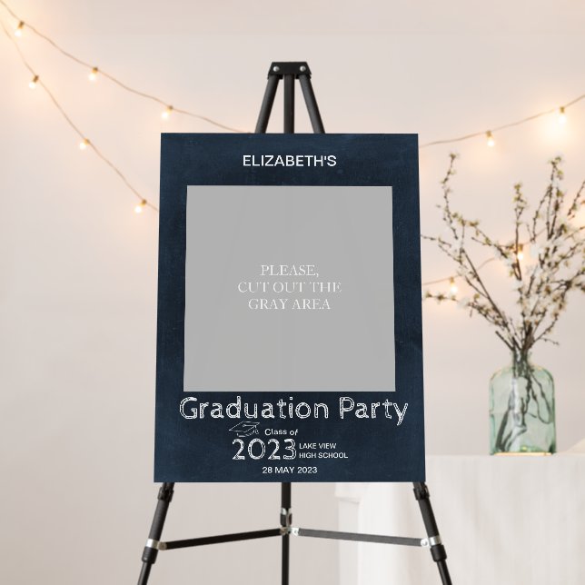 Chalkboard High School Photo Graduation Photo prop Foam Board (In Situ (Stand))