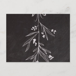 Chalkboard Holiday Mistletoe - Christmas Postcard