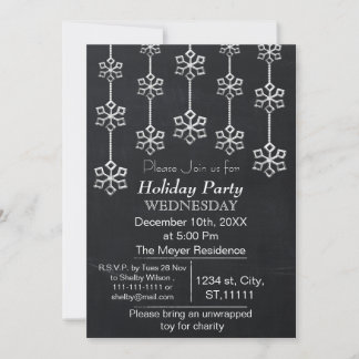 Chalkboard Holiday party Invitation