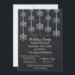 Chalkboard Holiday party Invitation<br><div class="desc">Chalkboard snowflakes,   Holiday Dinner, Christmas Holiday party Invitation</div>
