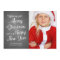 Chalkboard Holiday Photo Christmas Wishes Coral