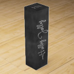 Chalkboard Holly Jolly Holiday Wine Box<br><div class="desc">A sparkly Holly Jolly on a chalkboard background decorates this trendy holiday wine box.</div>