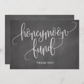 Chalkboard Honeymoon Fund Wedding Sign (Front/Back)