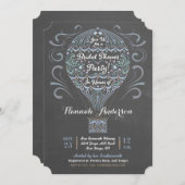 Chalkboard Hot Air Balloon Bridal Shower Invite (Front/Back)